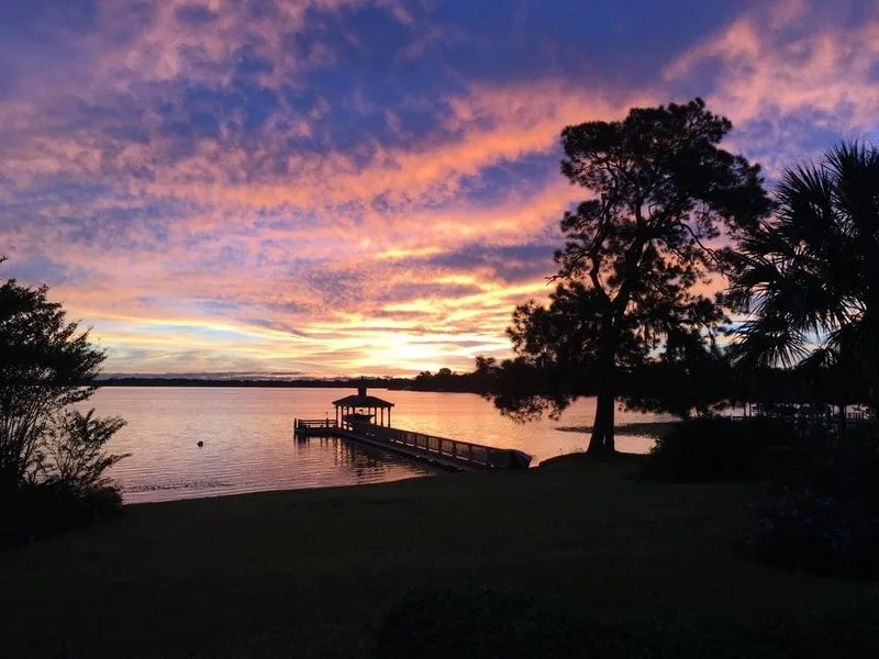Lake Conway sunset dock Orlando Florida 32812