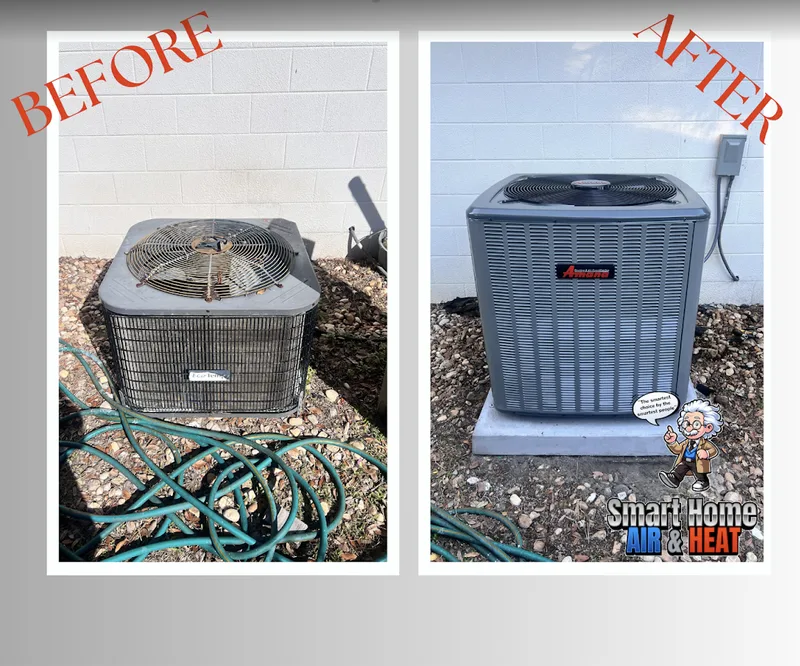 Before and after AC installation by Smart Home Air & Heat in East Orlando