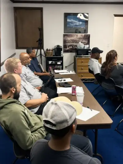 Smart Home Air and Heat HVAC technicians in team training session
