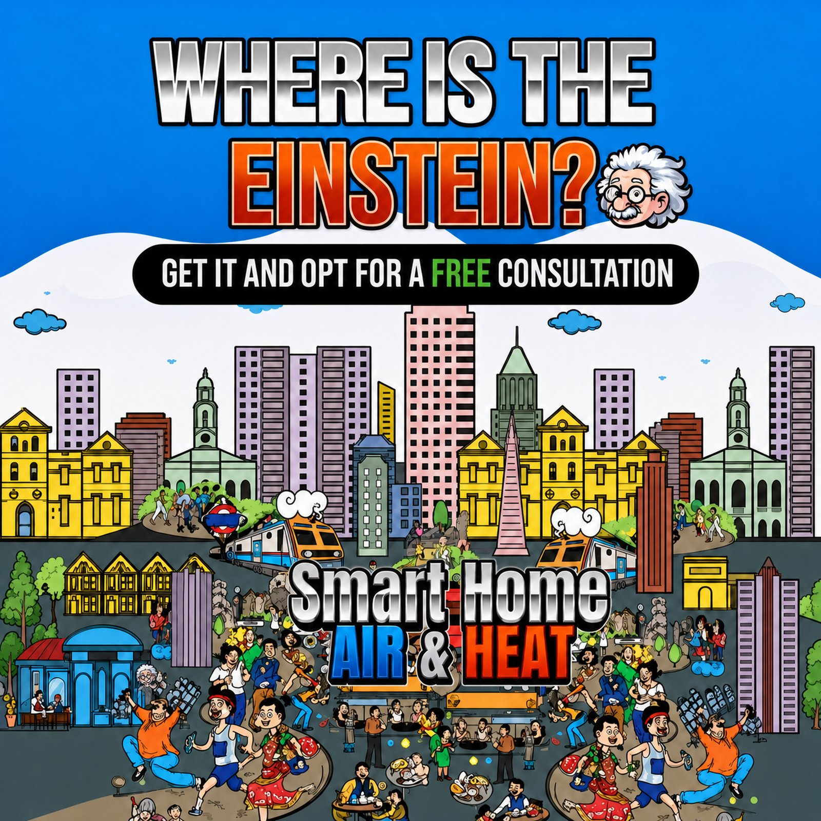 Find Einstein the mascot hidden in the picture — win a free UV germicidal light